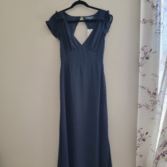 NWT Modcloth You are Flowing Places Navy Dress Size 2 - Picture 4 of 7